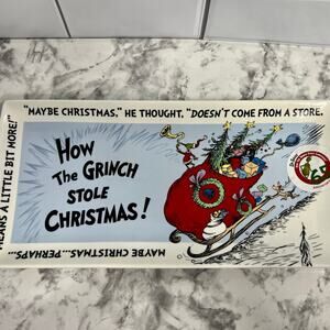Dr Seuss Grinch Rectangle Serving Platter, How the Grinch Stole Christmas